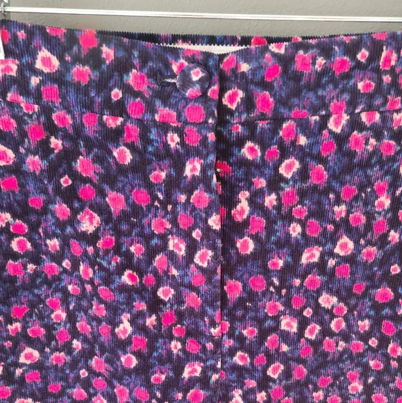 J. Crew Kickout Floral Corduroy Pants, Size 14 - Picture 2 of 4